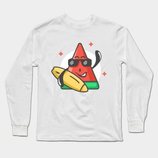 Watermelon Surfing Long Sleeve T-Shirt